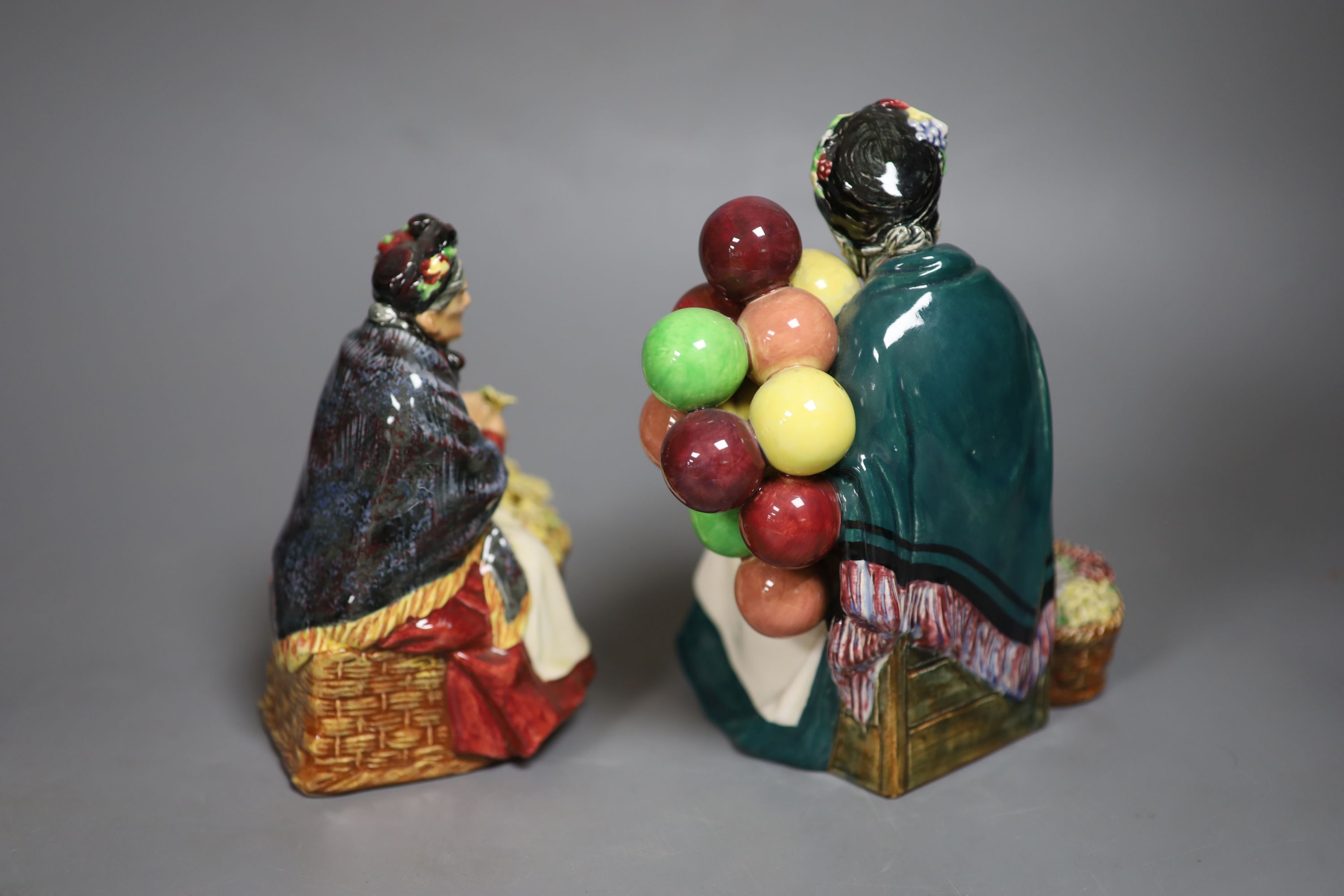 Two Royal Doulton figures: The old balloon seller HN1315, Primroses HN1617